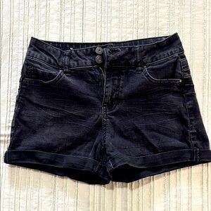 Vanilla Star Black Jean Shorts
